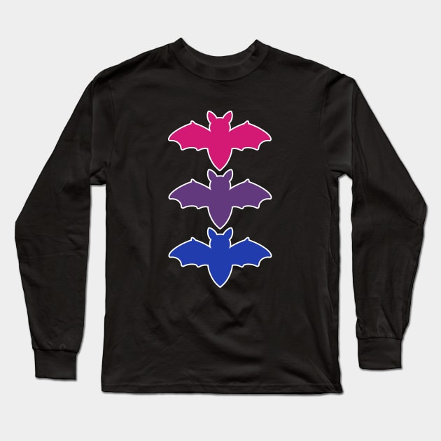 Bisexual Bats - LGBTQ Halloween Long Sleeve T-Shirt by LunaMay